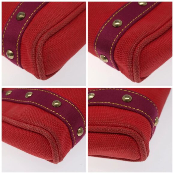 LOUIS VUITTON Antigua Cabas PM Tote Bag Canvas Rouge - Picture 15 of 15